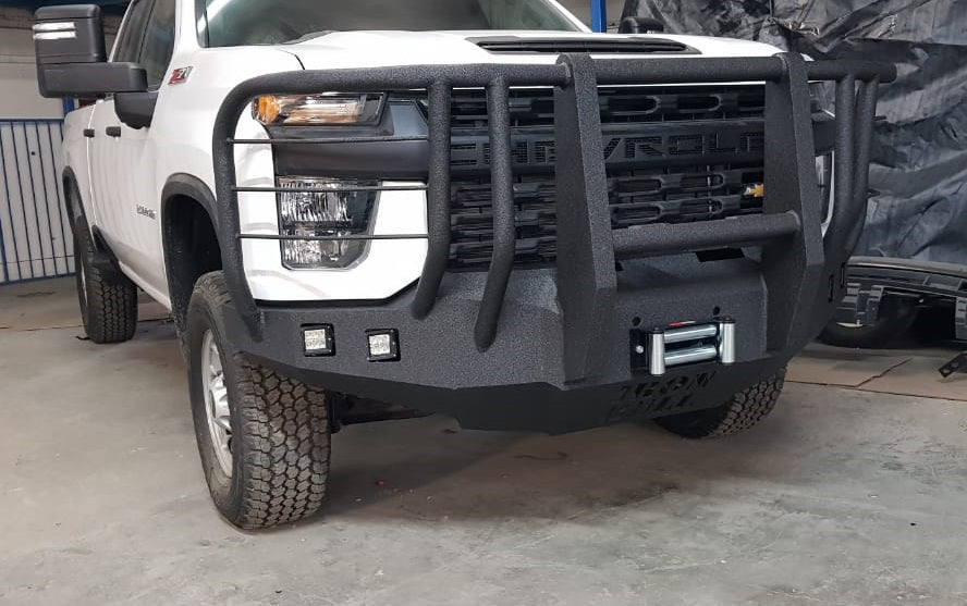 2020-2022 Chevrolet Silverado 2500/3500 Front Bumper | Parking Sensor Cutouts Available - Iron Bull BumpersFRONT IRON BUMPER
