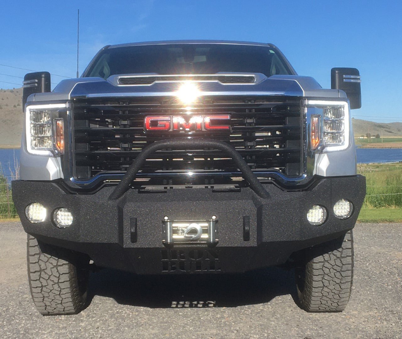 2020-2023 GMC Sierra 2500/3500 Front Bumper | Parking Sensor Cutouts Available - Iron Bull BumpersFRONT IRON BUMPER