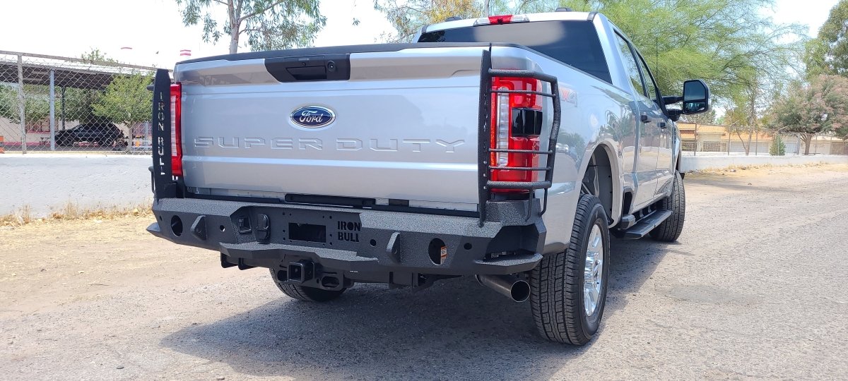 2023 - Present Ford F250/F350 Rear Bumper | Parking Sensor Cutouts Available - Iron Bull BumpersREAR IRON BUMPER