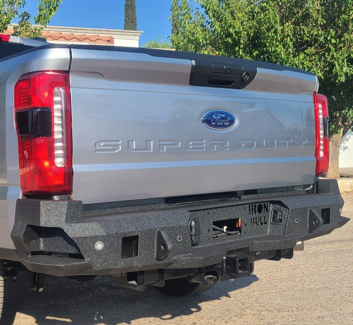 2023 - Present Ford F250/F350 Rear Bumper | Parking Sensor Cutouts Available - Iron Bull BumpersREAR IRON BUMPER