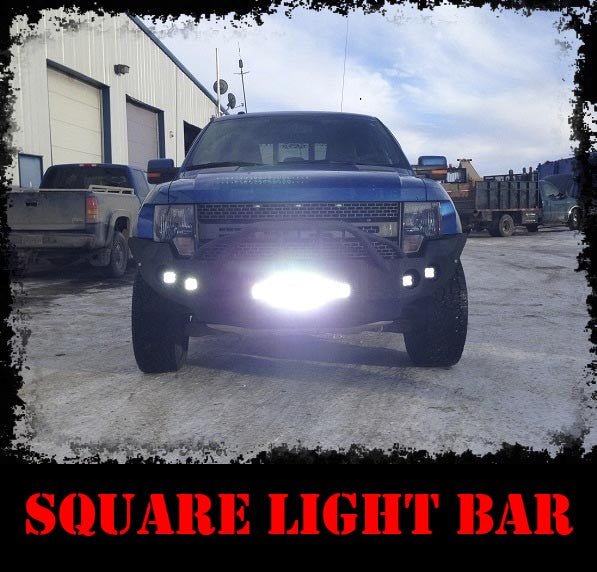 BUMPER ADD-ON: 12" or 20" Light Bar Plate Cutout - Iron Bull BumpersADD-ON