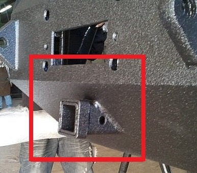 BUMPER ADD-ON: Front Welded Hitch Receiver - Iron Bull BumpersADD-ON