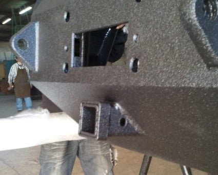 BUMPER ADD-ON: Front Welded Hitch Receiver - Iron Bull BumpersADD-ON