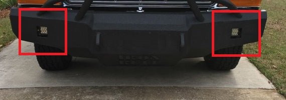 BUMPER ADD-ON: Square Light Style - Iron Bull BumpersBUMPER OPTION