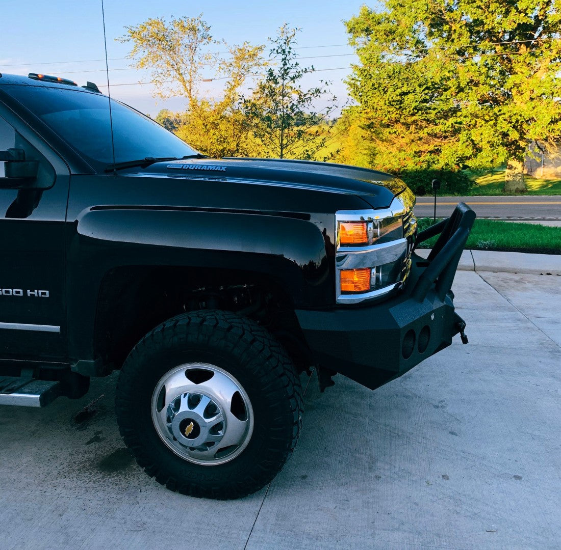 2015-2019 Chevrolet Silverado 2500/3500 Front Bumper | Parking Sensor Cutouts Available - Iron Bull BumpersFRONT IRON BUMPER