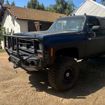 1973 - 1980 Chevrolet C10/C20/C30 K10/K20/K30 Front Bumper - Iron Bull BumpersFRONT IRON BUMPER