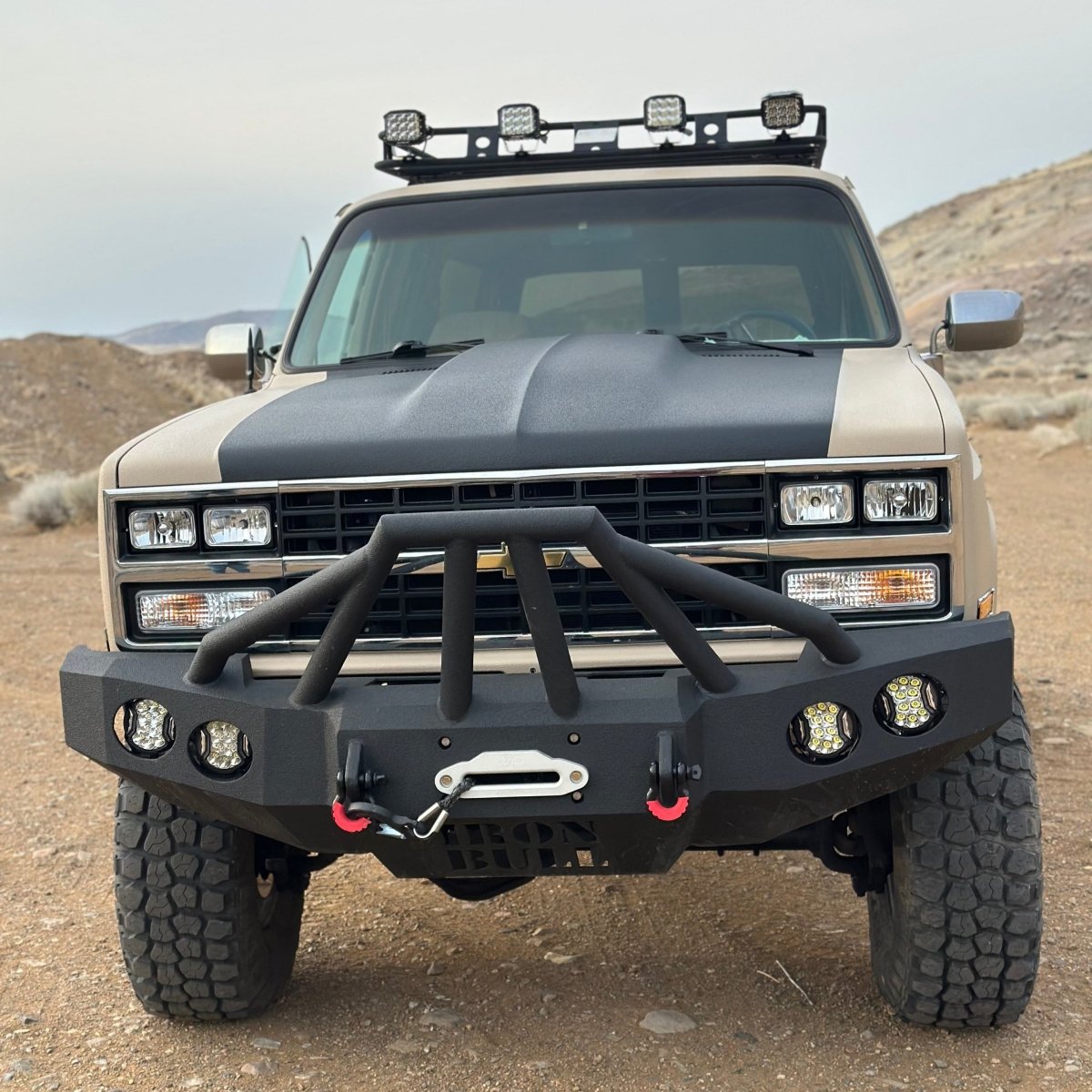 1981 - 1987 Chevrolet Suburban Front Bumper - Iron Bull BumpersFRONT IRON BUMPER