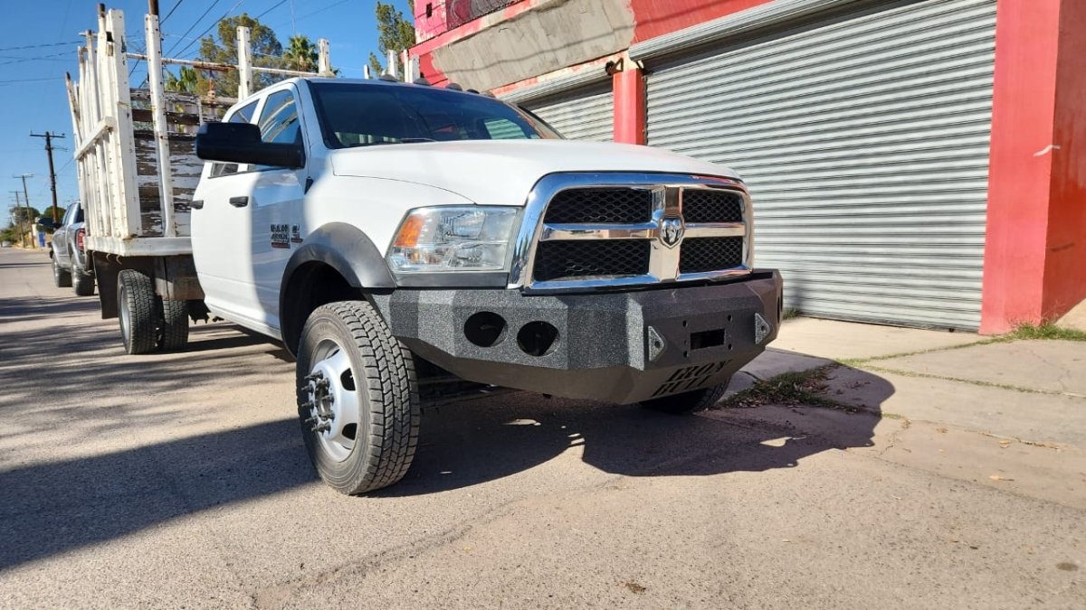 2010 - 2018 RAM 4500/5500 Front Bumper With Fender Flare Adapters | Parking Sensor Cutouts Available - Iron Bull BumpersFRONT IRON BUMPER