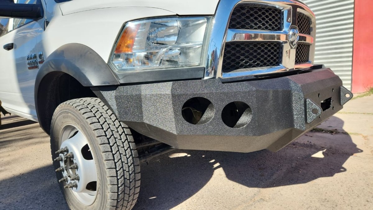 2010 - 2018 RAM 4500/5500 Front Bumper With Fender Flare Adapters | Parking Sensor Cutouts Available - Iron Bull BumpersFRONT IRON BUMPER