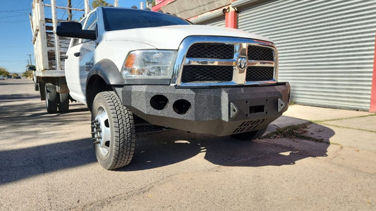 2010 - 2018 RAM 4500/5500 Front Bumper With Fender Flare Adapters | Parking Sensor Cutouts Available - Iron Bull BumpersFRONT IRON BUMPER