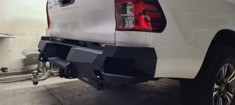 2015 - 2025 Toyota Hilux Rear Bumper Base Model Only w/ Sidesteps - Iron Bull BumpersFRONT IRON BUMPER