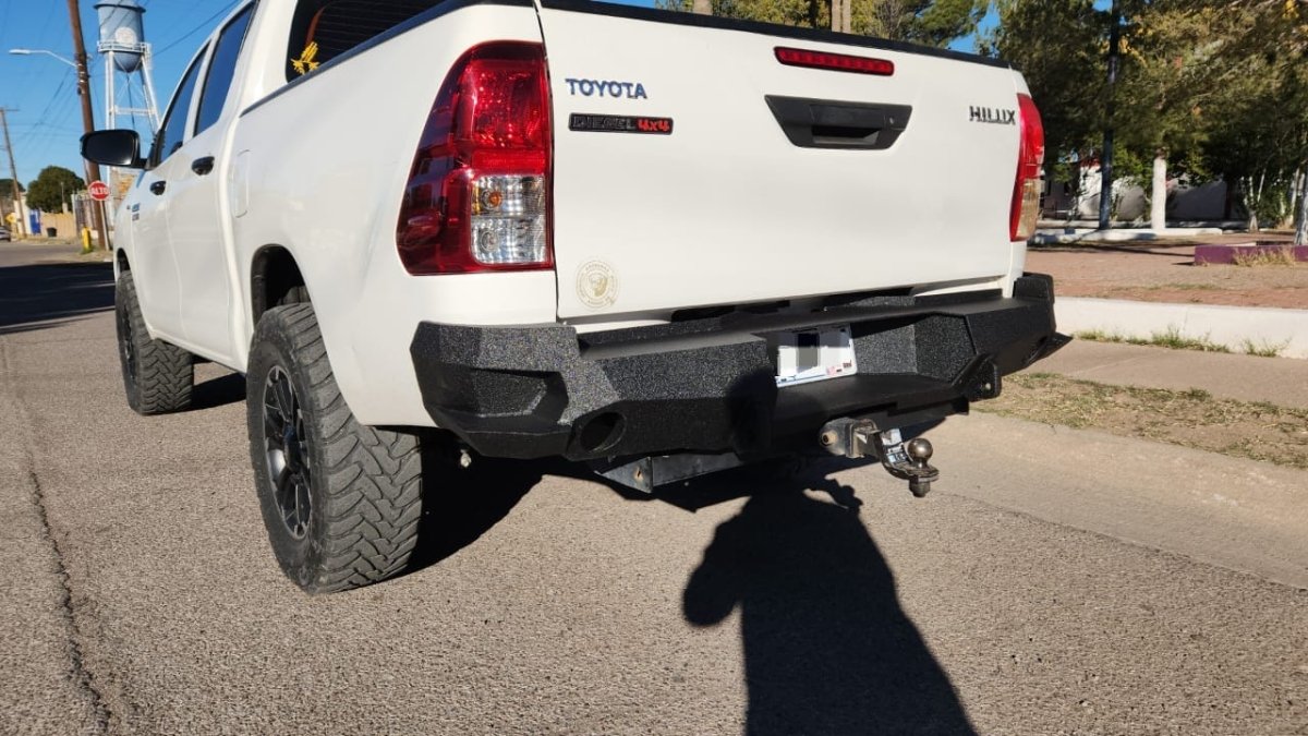 2015 - 2025 Toyota Hilux Rear Bumper Base Model Only w/ Sidesteps - Iron Bull BumpersFRONT IRON BUMPER