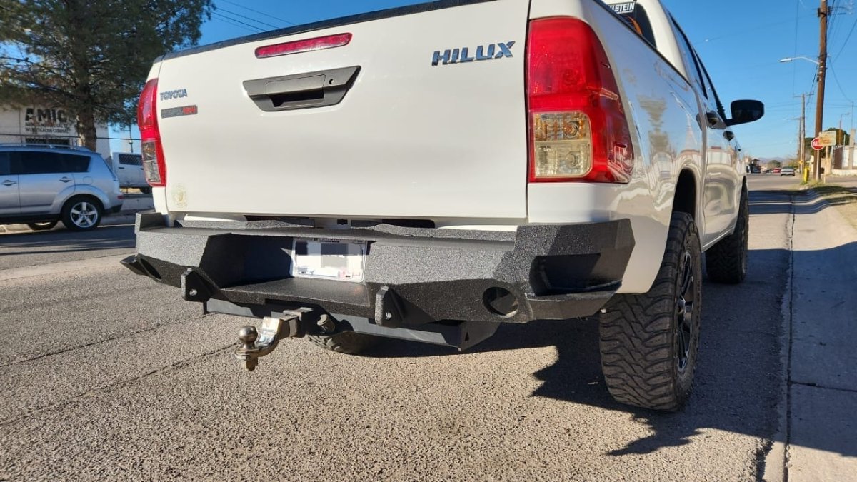 2015 - 2025 Toyota Hilux Rear Bumper Base Model Only w/ Sidesteps - Iron Bull BumpersFRONT IRON BUMPER
