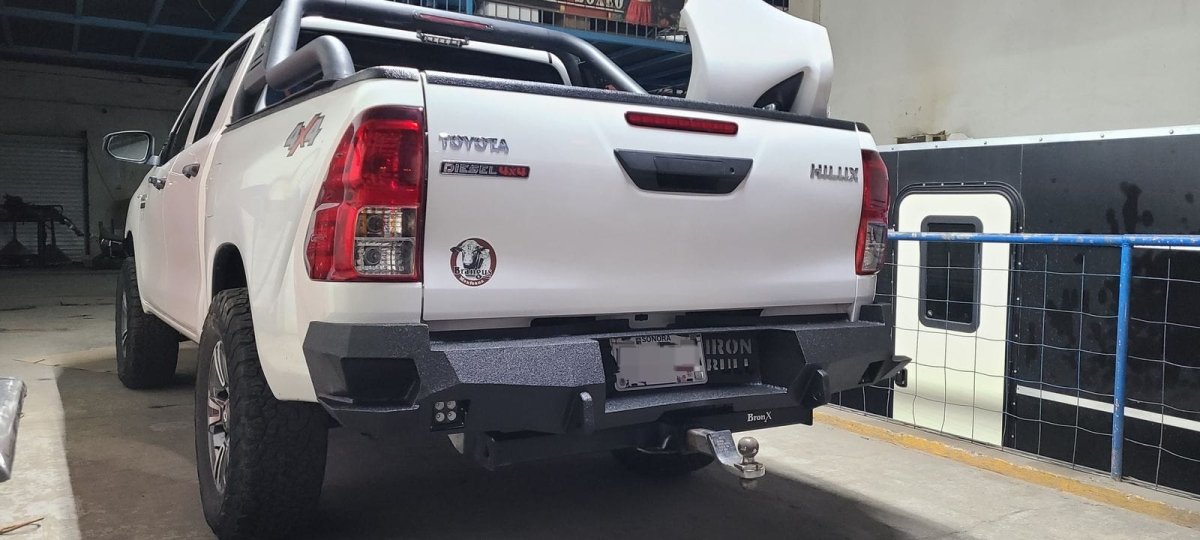 2015 - 2025 Toyota Hilux Rear Bumper Base Model Only w/ Sidesteps - Iron Bull BumpersFRONT IRON BUMPER