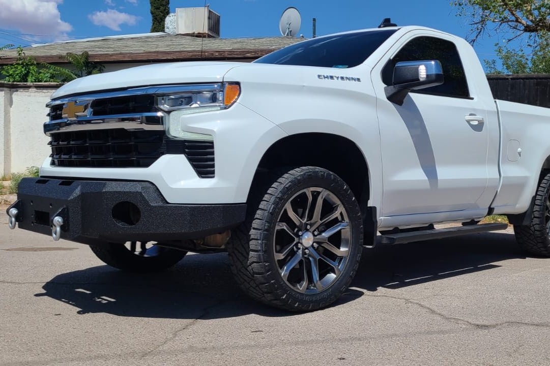 2022 - 2025 Chevrolet Silverado 1500 Front Bumper | Parking Sensor Cutouts Available - Iron Bull BumpersFRONT IRON BUMPER