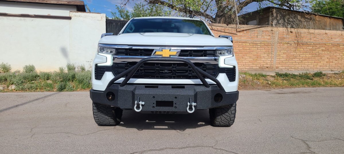 2022 - 2025 Chevrolet Silverado 1500 Front Bumper | Parking Sensor Cutouts Available - Iron Bull BumpersFRONT IRON BUMPER