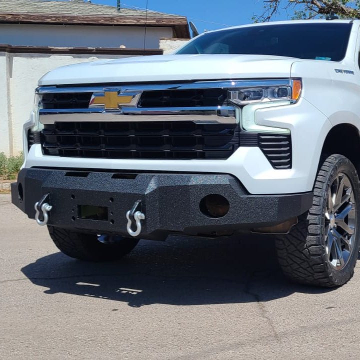 2022 - 2025 Chevrolet Silverado 1500 Front Bumper | Parking Sensor Cutouts Available - Iron Bull BumpersFRONT IRON BUMPER