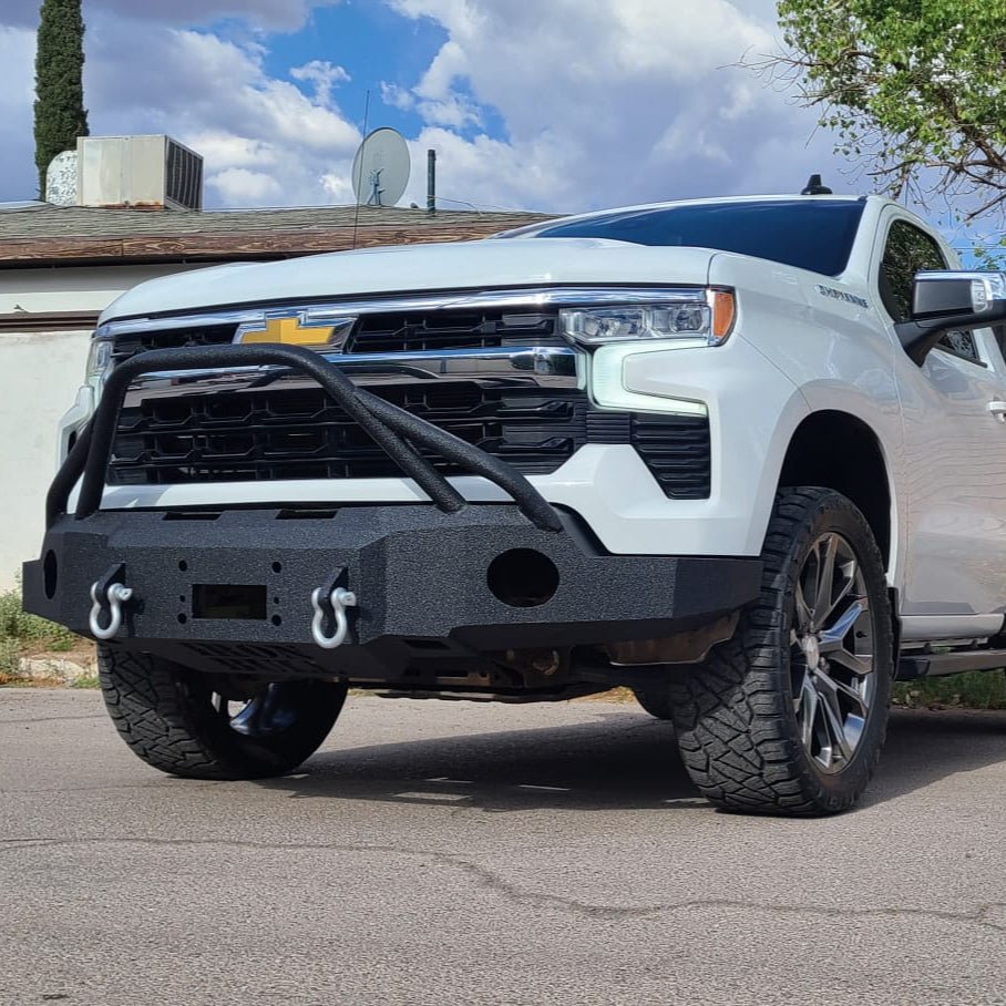 2022 - 2025 Chevrolet Silverado 1500 Front Bumper | Parking Sensor Cutouts Available - Iron Bull BumpersFRONT IRON BUMPER
