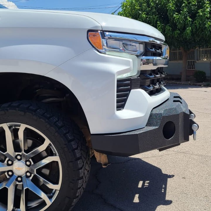 2022 - 2025 Chevrolet Silverado 1500 Front Bumper | Parking Sensor Cutouts Available - Iron Bull BumpersFRONT IRON BUMPER
