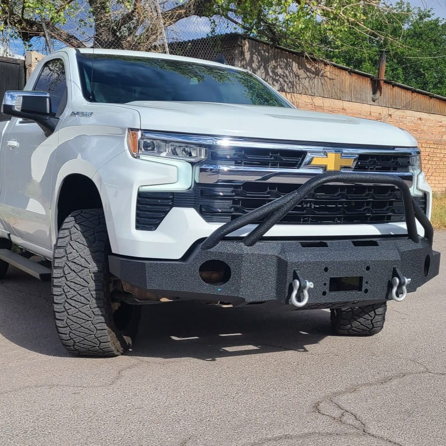 2022 - 2025 Chevrolet Silverado 1500 Front Bumper | Parking Sensor Cutouts Available - Iron Bull BumpersFRONT IRON BUMPER