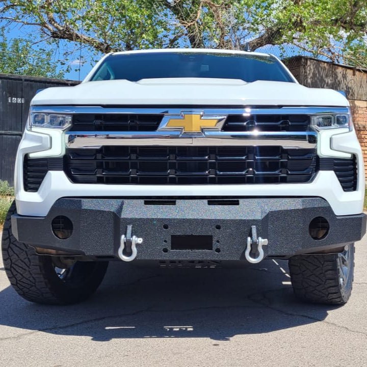 2022 - 2025 Chevrolet Silverado 1500 Front Bumper | Parking Sensor Cutouts Available - Iron Bull BumpersFRONT IRON BUMPER