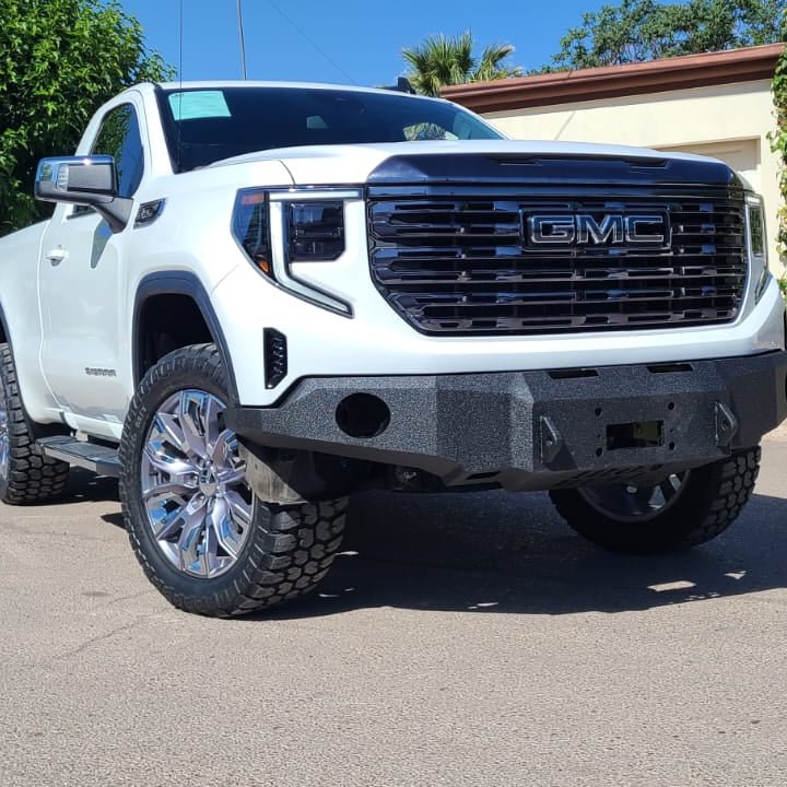 2022 - 2025 GMC Sierra 1500 Front Bumper (Diesel Compatiable) | Parking Sensor Cutouts Available - Iron Bull BumpersFRONT IRON BUMPER