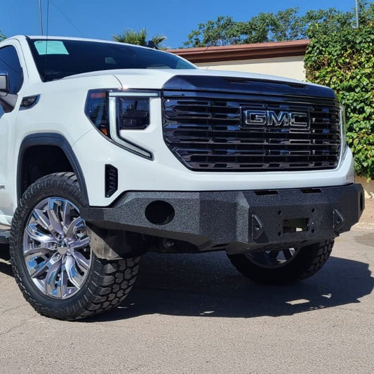 2022 - 2025 GMC Sierra 1500 Front Bumper (Diesel Compatiable) | Parking Sensor Cutouts Available - Iron Bull BumpersFRONT IRON BUMPER