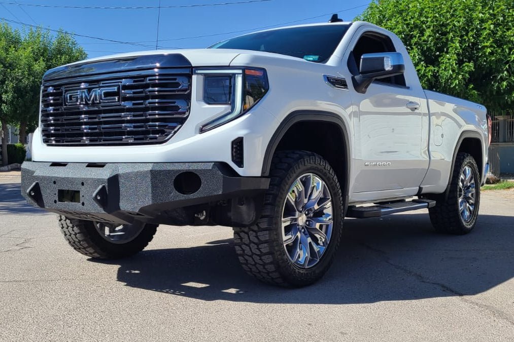 2022 - 2025 GMC Sierra 1500 Front Bumper (Diesel Compatiable) | Parking Sensor Cutouts Available - Iron Bull BumpersFRONT IRON BUMPER