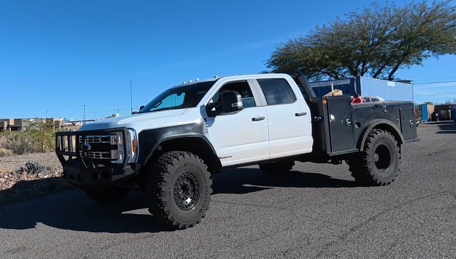 2023 - 2026 Ford Super Duty F-450/F-550/F-600 Front Bumper With Fender Flares Adapter - Iron Bull BumpersFRONT IRON BUMPER