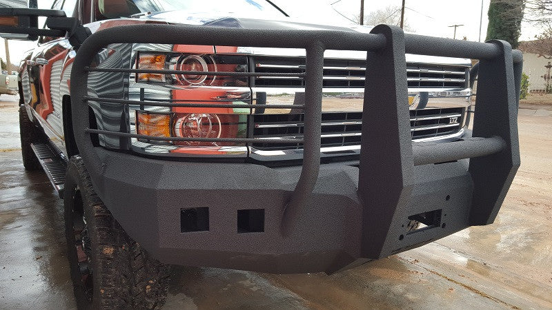 2015-2019 Chevrolet Silverado 2500/3500 Front Bumper | Parking Sensor Cutouts Available - Iron Bull BumpersFRONT IRON BUMPER