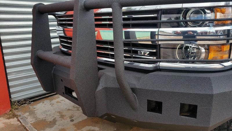 2015-2019 Chevrolet Silverado 2500/3500 Front Bumper | Parking Sensor Cutouts Available - Iron Bull BumpersFRONT IRON BUMPER