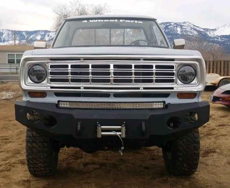 1981-1994 Dodge W250/D250/W350/D350 Front Bumper - Iron Bull BumpersFRONT IRON BUMPER