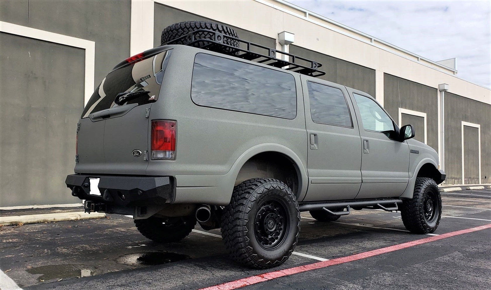 2000-2005 Ford Excursion Rear Bumper Parking Sensor Cutouts - Iron Bull ...