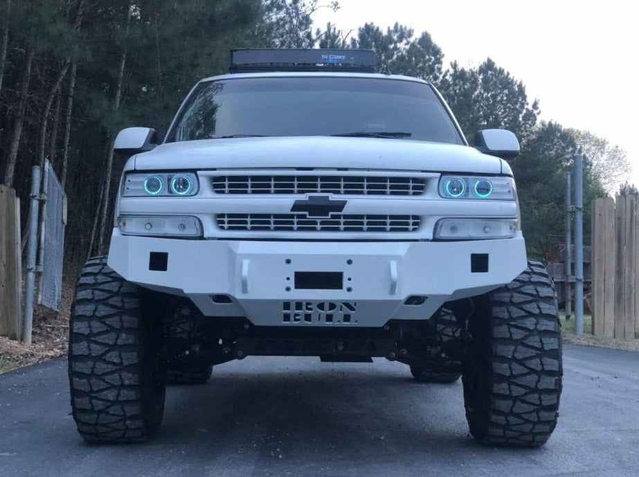 2001-2006 Chevrolet Tahoe/Suburban (5 OR 6 LUG ONLY) Front Bumper - Iron Bull BumpersFRONT IRON BUMPER