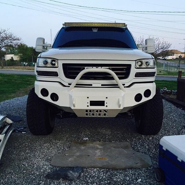 2003-2007 GMC Sierra 2500/3500 Front Bumper - Iron Bull BumpersFRONT IRON BUMPER