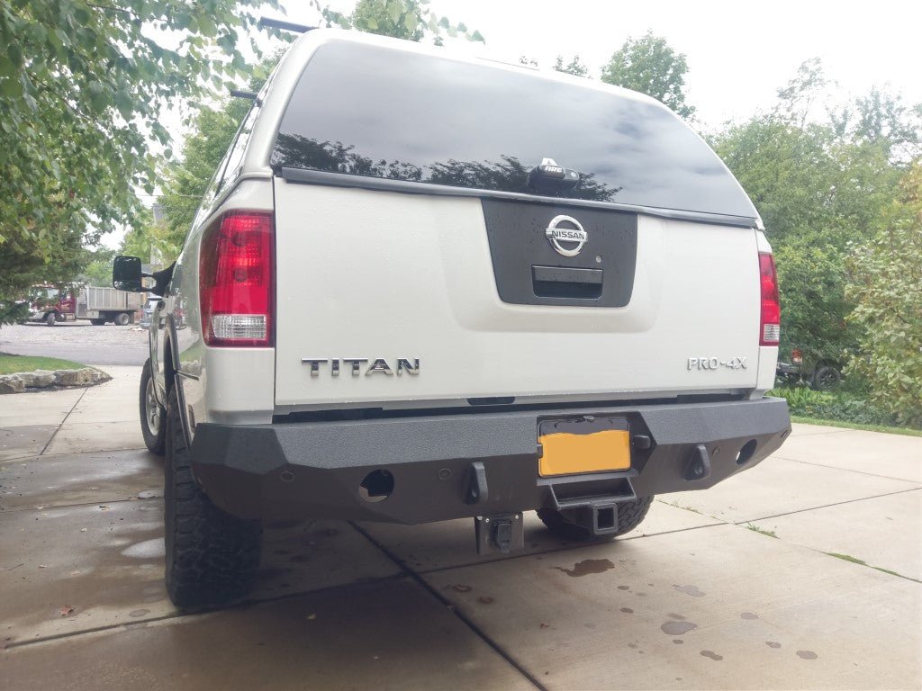2004-2015 Nissan Titan Rear Bumper | Parking Sensor Cutouts Available - Iron Bull BumpersREAR IRON BUMPER