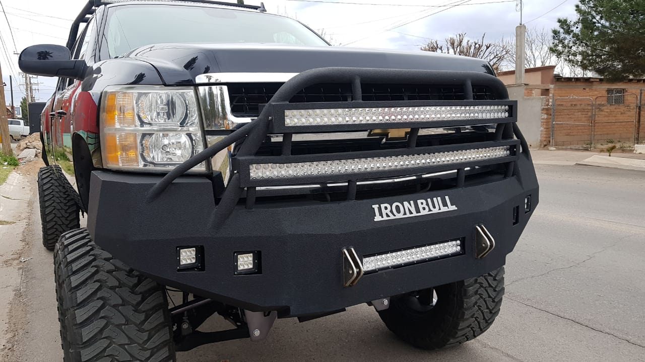 2007-2010 Chevrolet Silverado 2500/3500 Front Bumper - Iron Bull BumpersFRONT IRON BUMPER