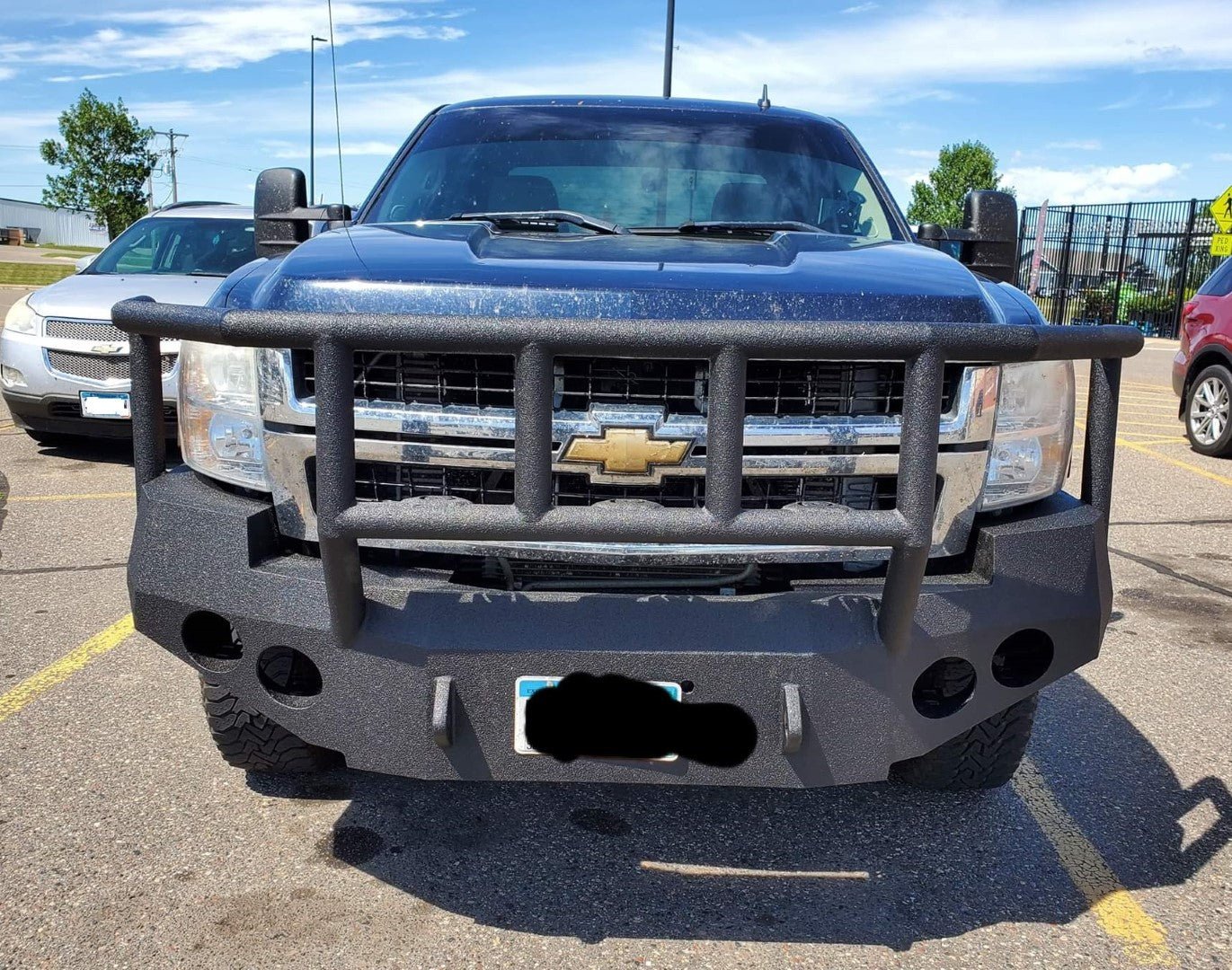 2007-2010 Chevrolet Silverado 2500/3500 Front Bumper - Iron Bull BumpersFRONT IRON BUMPER