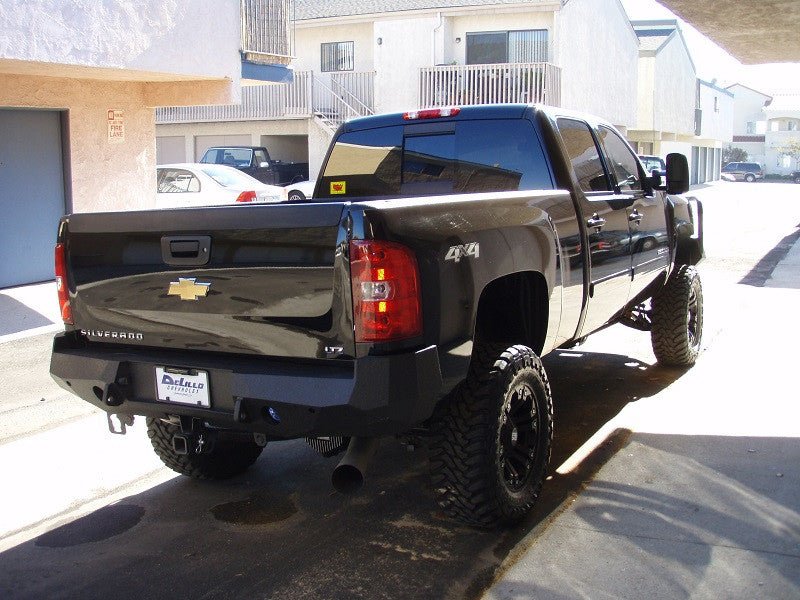 2007-2014 Chevrolet Silverado 2500/3500 Rear Bumper | Parking Sensor Cutouts Available - Iron Bull BumpersREAR IRON BUMPER