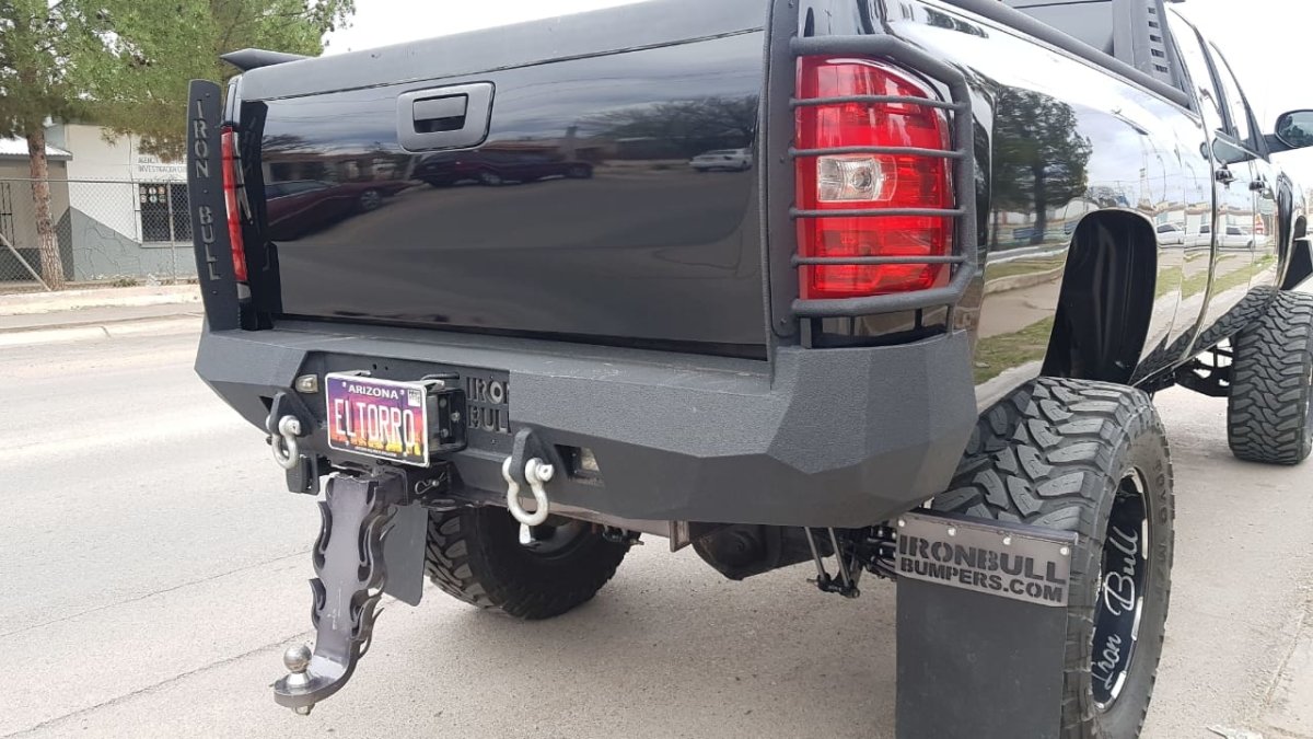 2007-2014 Chevrolet Silverado 2500/3500 Rear Bumper | Parking Sensor Cutouts Available - Iron Bull BumpersREAR IRON BUMPER