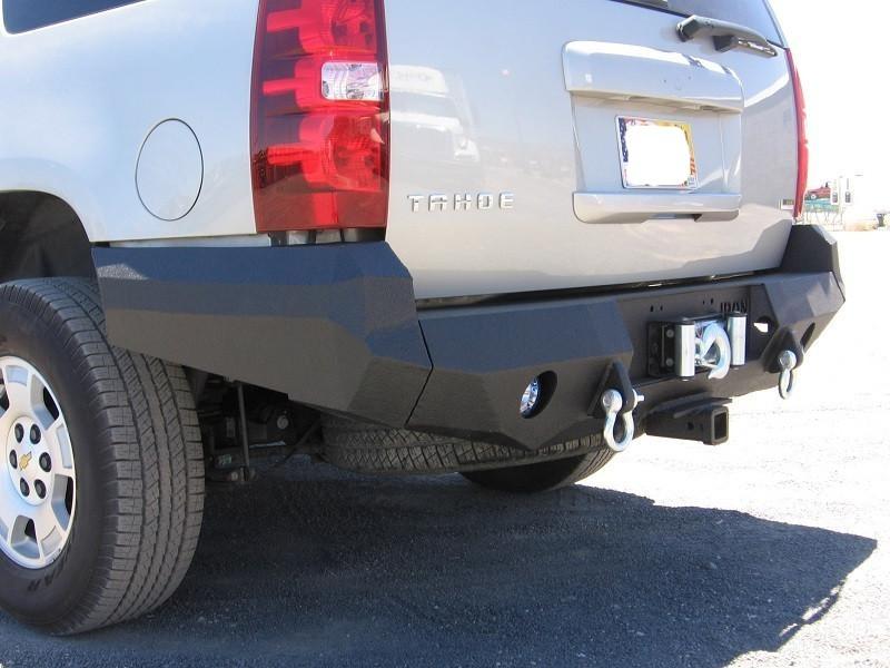 2007-2014 Chevrolet Tahoe 2500 Rear Bumper | Parking Sensor Cutouts Available - Iron Bull BumpersREAR IRON BUMPER