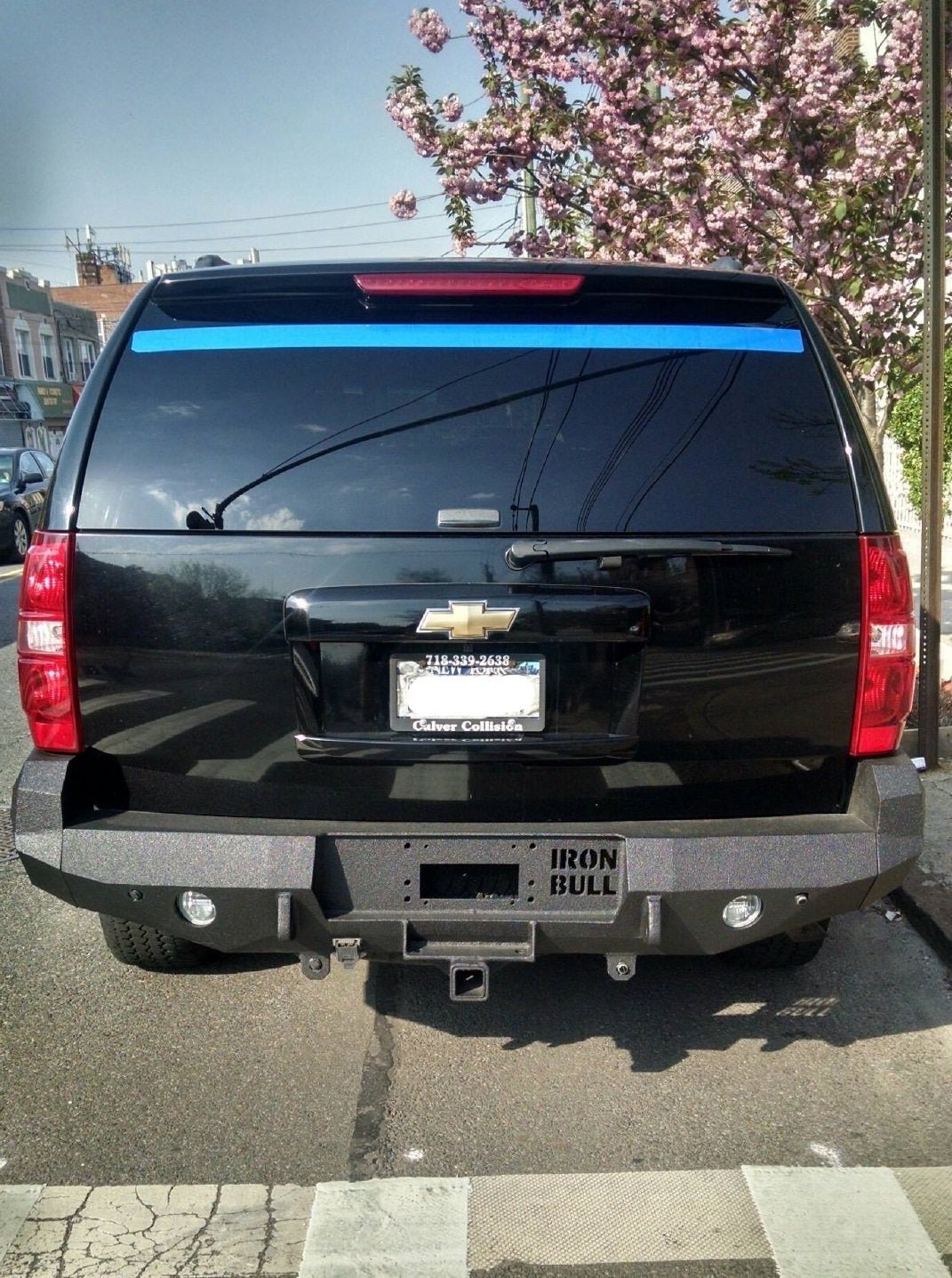 2007-2014 Chevrolet Tahoe Rear Bumper | Parking Sensor Cutouts Available - Iron Bull BumpersREAR IRON BUMPER