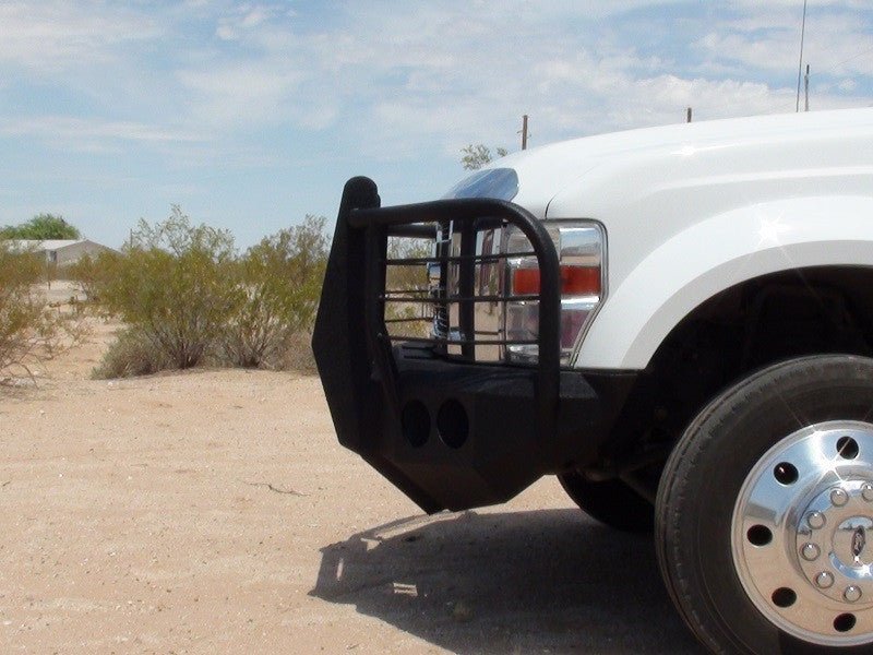 2008-2010 Ford F450/F550 Front Bumper With Fender Flare Adapters - Iron Bull BumpersFRONT IRON BUMPER
