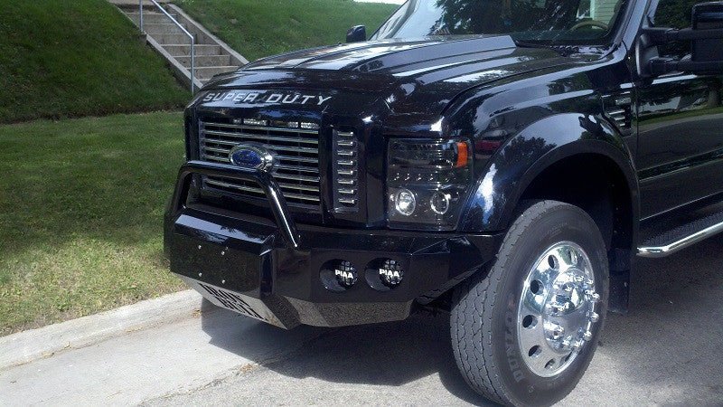2008-2010 Ford F450/F550 Front Bumper With Fender Flare Adapters - Iron Bull BumpersFRONT IRON BUMPER