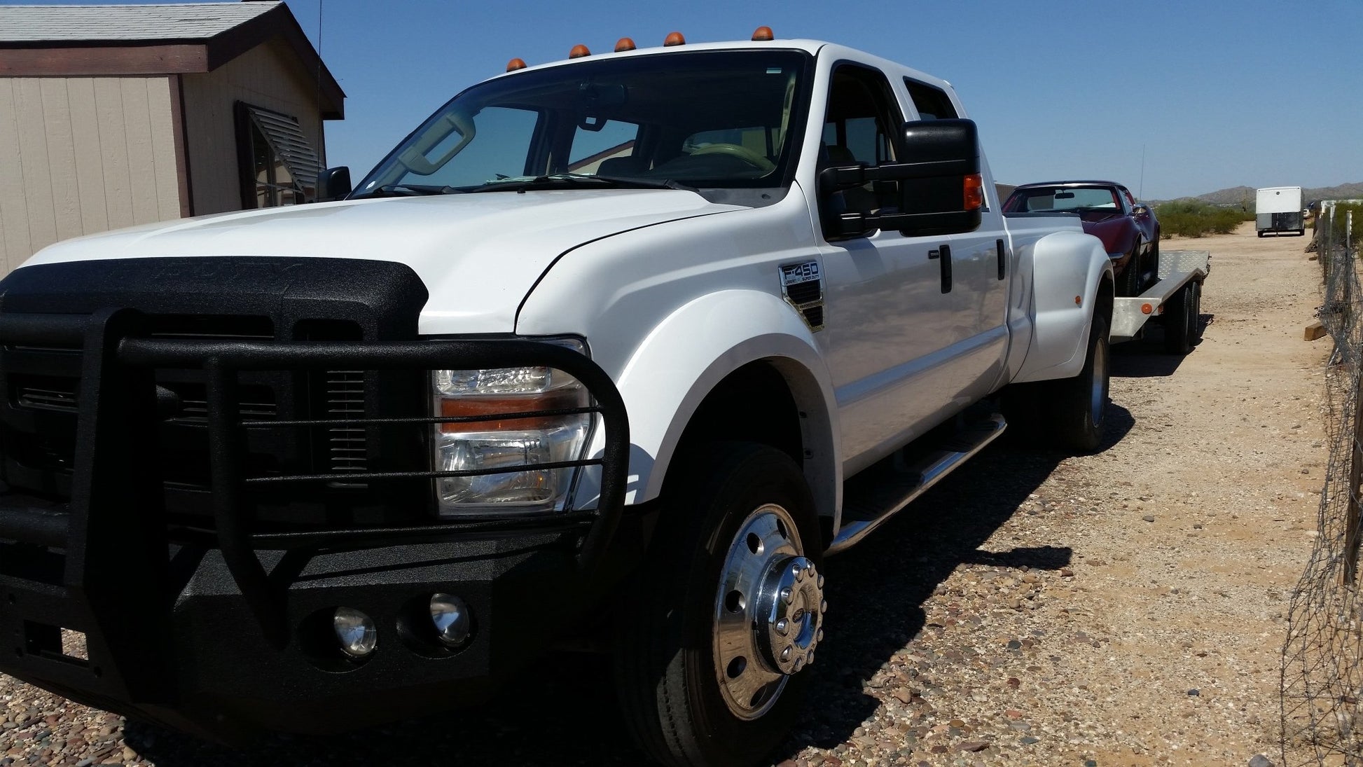 2008-2010 Ford F450/F550 Front Bumper With Fender Flare Adapters - Iron Bull BumpersFRONT IRON BUMPER