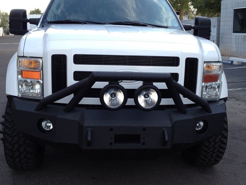 2008-2010 Ford F450/F550 Front Bumper With Fender Flare Adapters - Iron Bull BumpersFRONT IRON BUMPER