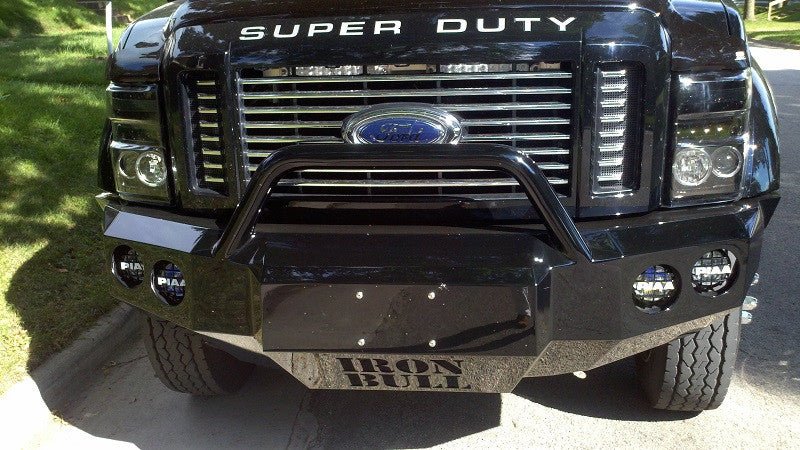 2008-2010 Ford F450/F550 Front Bumper With Fender Flare Adapters - Iron Bull BumpersFRONT IRON BUMPER