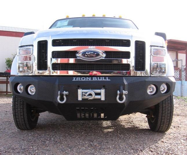 2008-2010 Ford F450/F550 Front Bumper With Fender Flare Adapters - Iron Bull BumpersFRONT IRON BUMPER