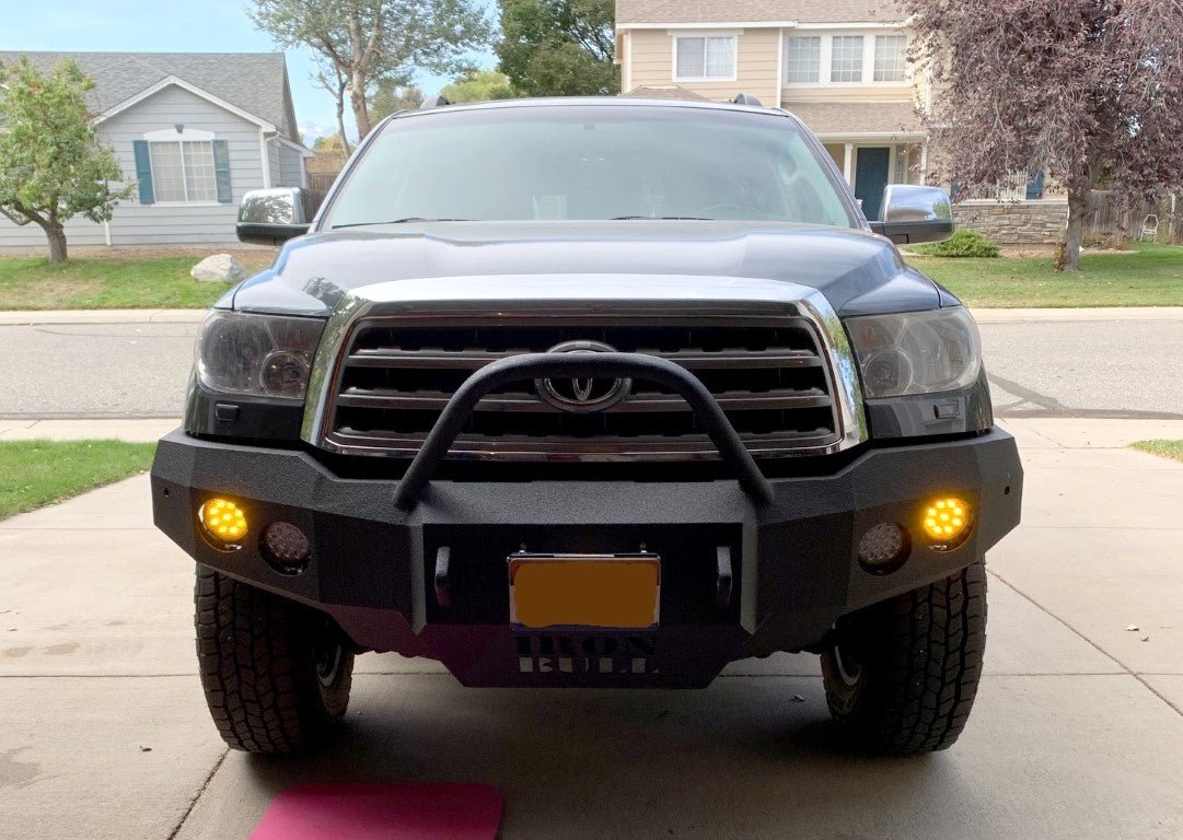 2008-2019 Toyota Sequoia Front Bumper | Parking Sensor Cutouts Available - Iron Bull BumpersFRONT IRON BUMPER