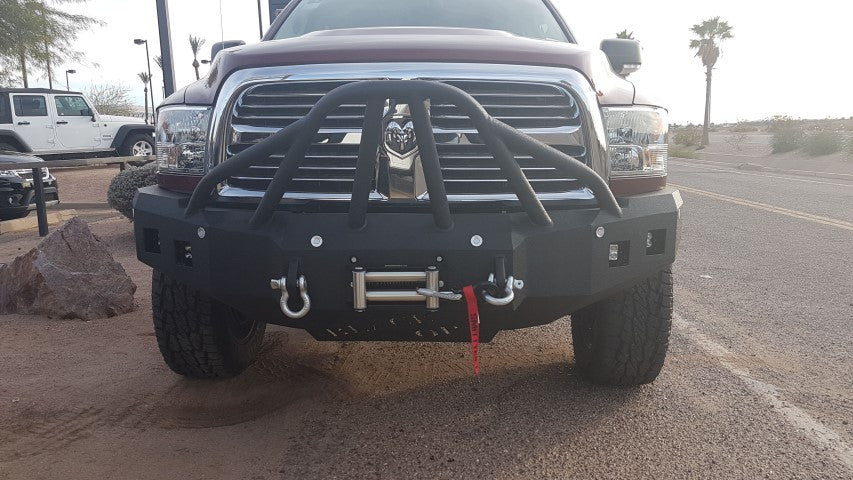2010 - 2018 RAM 4500/5500 Front Bumper With Fender Flare Adapters | Parking Sensor Cutouts Available - Iron Bull BumpersFRONT IRON BUMPER